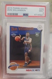 2019 Panini Hoops Zion Williamson #296 Rookie RC New Orleans Pelicans PSA 9 Mint - Bild 1 von 2