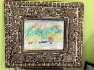 Purvis Young Colorful Signed/Dated Mixed Media Exquisite 19th Century Frame - Picture 1 of 11