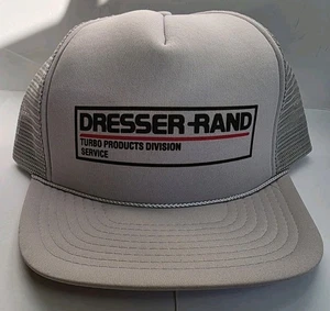 Vintage Dresser Rand Roped Turbo Division Service Snapback Trucker Hat Gray - Picture 1 of 4