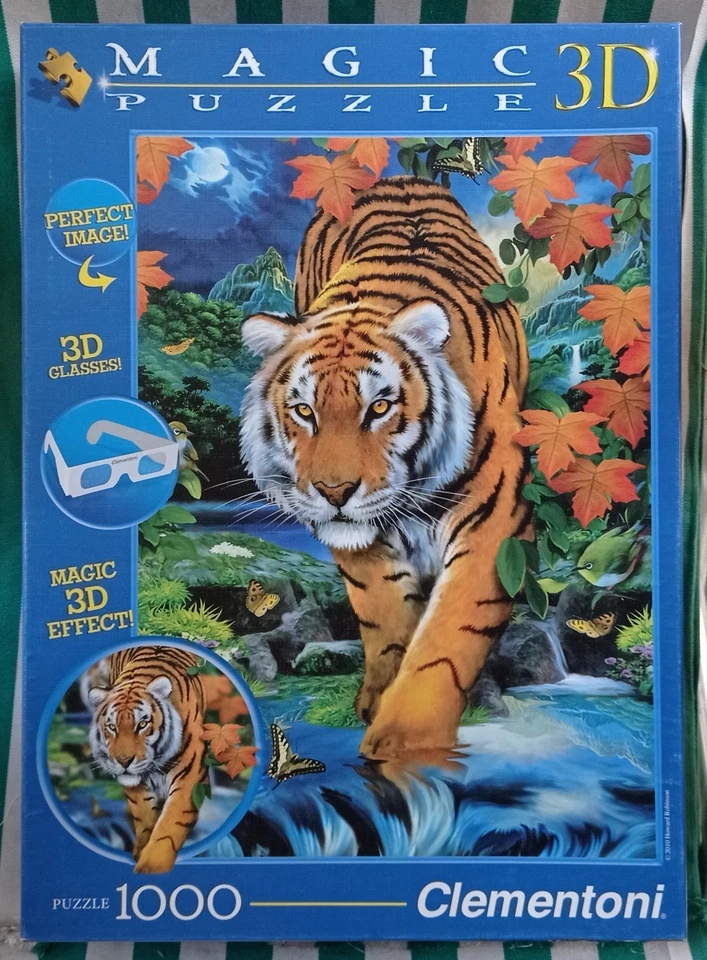 Puzzle Clementoni Magic 3D "On the prowl" 1000 Pz con occhiali 3D - Immagine 1 di 1