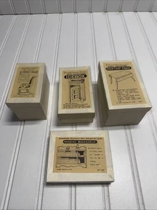 4 Piece Lot of Shackman Handcrafted Hardwood Americana Doll House Furniture - Picture 1 of 6