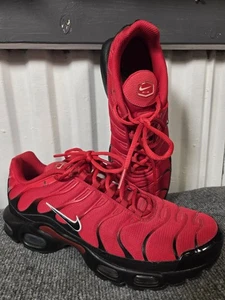 Nike Air Max Plus Tn Red Black Men's Size 9.5 852630-603 Tuned Air Sneakers - Picture 1 of 9