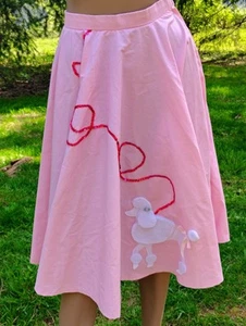 Pink 50's Style Poodle Skirt Teens costume dance skirt  - Picture 1 of 8