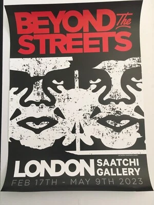Shepard Fairey Beyond The Streets London Saatchi Exhibition Poster 2023 Obey New - Image 1 of 4