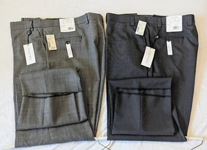 Lot of 2 Calvin Klein Wool Pants Men’s Size 40 Grey Unhemmed Flat Front NWT - Picture 1 of 5