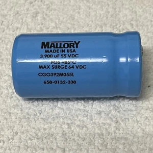 MALLORY ~ C24-0055-392 ~ BLUE  ELECTROLYTIC FIXED CAPACITOR - Picture 1 of 2
