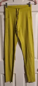Leggings Offline vita alta coulisse 7/8 M giallo verdastro dettaglio tasca lunga - Foto 1 di 5