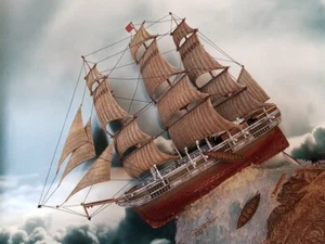 New Bedford Whaler - Sailing ship on a waterfall 1:200 - Zdjęcie 1 z 4