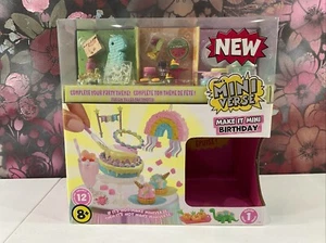 Miniverse Make It Birthday Display Box - Party Treats, Dino Pinata & Cake - Picture 1 of 8