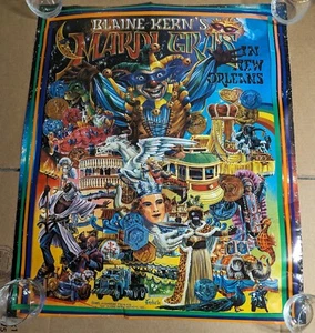 Blaine Kern's Frolich Mardi Gras New Orleans Advertising Poster 1982 - Picture 1 of 24