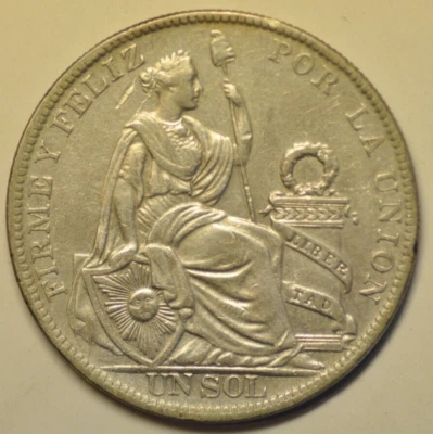 Corona de Plata Perú mw27528 - Sol 1925 KM#218.2 Foto 1 de 2