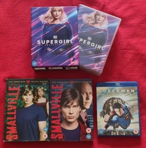 Supergirl complete 1-6 + Smallville 4 & 5 DVD + sSuperman Returns blu-ray - Picture 1 of 1