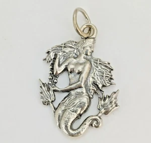 Melusine 925 Sterling Silver Virgo Mermaid Zodiac Birthday Gift Pendant Charm - Picture 1 of 6