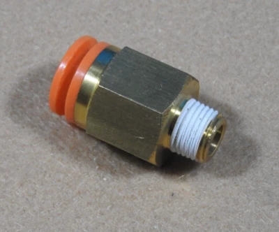 3/8" Tube x 1/8" NPT Straight, SMC KQH11-34S  (KQ2H11-34S) - Lot of 6 New - Image 1 of 4