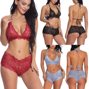 Sexy Lingerie for Women,Two Piece Lace Lingerie Set,Bra and Panty Set Valentine - Picture 1 of 23