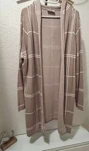 Gina Benotti Strickjacke Cardigan beige kariert Größe XL 48/50 ***NEUWERTIG!*** - Bild 1 von 7
