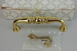 BALDWIN 2673.030 Large Door Pull, Solid Polished Brass, 6" Hole (Cntr to Cntr) - Picture 1 of 7