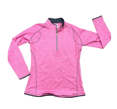 Chaqueta Pullover Footjoy Performance 1/2 Cremallera Rosa Jaspeado Golf Manga Larga Mediana Foto 1 de 4