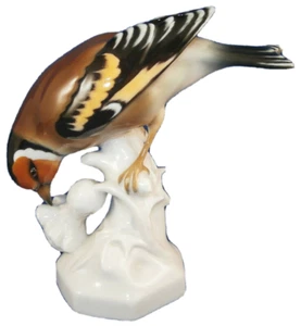 Nice 20thC Schwarzburger Werkstatten Porcelain Bird Figure Porzellan Vogel Figur - Picture 1 of 8