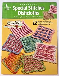 Crochenit Crochet Pattern Book Special Stitches Dishcloths 12 Unique Designs - Picture 1 of 2