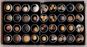 Collector's Vintage Buttons, Group #5 - 59 Buttons in 36 storage containers - Picture 1 of 1