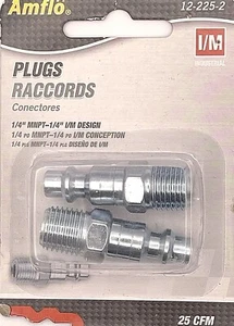 1 Pk of 2 AMLFO  1/4'' MNPT Steel Air Hose Connectors - Picture 1 of 1