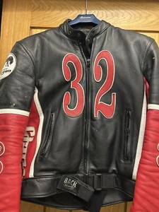 mens furygan Leather Motorbike Jacket - Picture 1 of 7