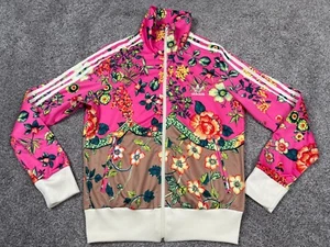 Adidas Track Jacket Womens Medium Full Zip Jardineto Farm Rio Firebird Pink Top - Picture 1 of 11