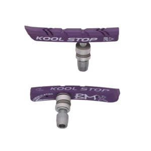 KOOL-STOP KS BMX NUT TYPE THREADED BRAKE SHOES PURPLE PAIR - Picture 1 of 1