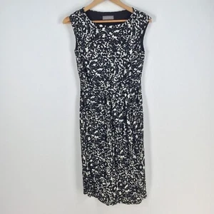 Jacqui E womens dress size XS pencil black white sleeveless round neck 062705 - Picture 1 of 8