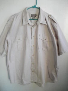 Nice Fly Fish Outdoor Sport Hunt High Quality Camp SHIRT Khaki Tan Big Man's 2XL - Picture 1 of 4