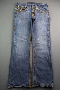 Pantalones de mezclilla para hombre True Religion Billy Big T Super T naranja amarillo en apuros talla 30 - Imagen 1 de 12