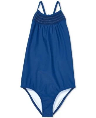 Polo Ralph Lauren Cruise Niñas Talla 5 Calado Una Pieza Traje de Baño Azul Nuevo $55 Foto 1 de 4