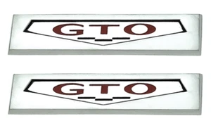 OER Reproduction Zinc Diecast Door Panel Emblem Set For 1969-1970 Pontiac GTO - Picture 1 of 6