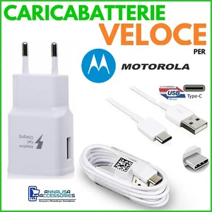 Chargeur Rapide Fast pour Motorola Moto G 5G Plus Prise USB + Câble Modèle C - Photo 1 sur 8