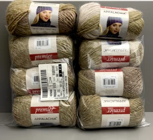 (8) Skeins Premier Yarns Appalachia CLEVELAND beige 1058-14 Yarn ACRYLIC ALPACA - Picture 1 of 5