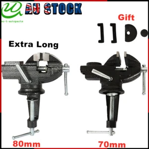 XL 70/80mm HD 360º Swivel Portable Table Bench Vice Clamp Mini Vise Anvil AU - Picture 1 of 12