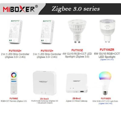Miboxer TUYA Zigbee 3.0 E27 GU10 MR16 RGB+CCT Dimmable LED Bulb LIGHT spotlight - Image 1 of 4