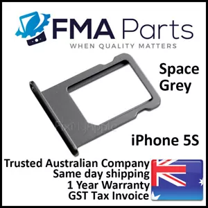 iPhone 5S Original Black Sim Card Tray Holder Nano Slot Space Grey Replacement - Picture 1 of 2
