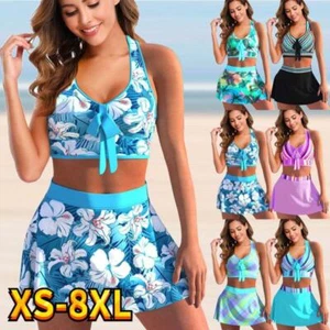 Two Piece Set Women's Swimwear With Skirt - Picture 1 of 81