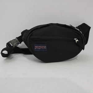 Sac banane sac ceinture de voyage vintage en toile noire et nylon Jansport - Photo 1/4