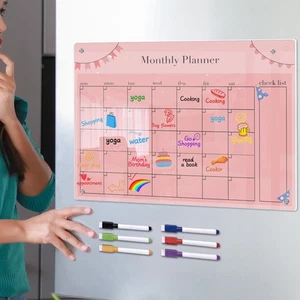 1 Dry Erase Planner Board Dry Erase Board Acrylic Fridge Board - Picture 1 of 12