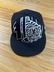 Detroit Tigers MLB New Era 59FIFTY Fitted Hat 7 1/4 Black Embroidered Tiger - Picture 1 of 10