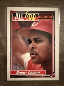 Barry Larkin 1992 Topps 389 Cincinnati Reds Baseball Card                    (M) - Picture 1 of 2