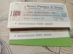 Minias. Mazzetta Banca Popolare Di Novara 13/01/77 Tessili E Abbigliam. Milano - Foto 1 di 3