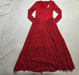 Nuevo XXS XS M J Crew Ballet Manga Larga Maxi Vestido con Falda de Gasa Rojo Persa - Imagen 1 de 11
