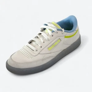 Reebok Classic Women’s 7.5 Club C 85 Retro Shoes Sneakers White, Blue, Yellow - Picture 1 of 8