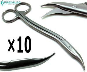10× New Heath Scissors S-Shaped 6" Curved Working End 1.5" Surgical Instruments - Picture 1 of 6