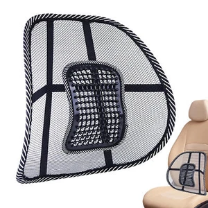Lumbar Back Support Mesh Cushion With Massage Beads for Car Seat Office Chair - Picture 1 of 12