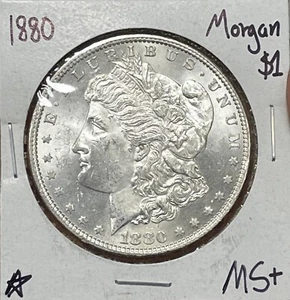 1880-P Morgan Silver Dollar Beautiful Coin MS+ ( RAW1254 ) - Picture 1 of 2